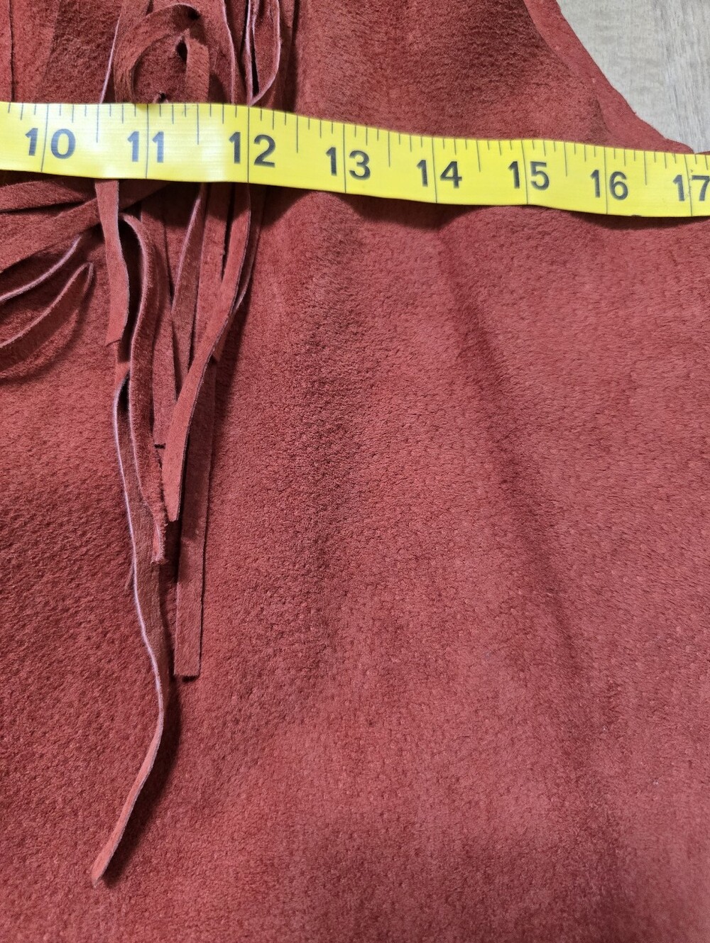 Forever 21 Genuine Suede Fringe Vest - Burnt Orange Western Boho - Size L - Picture 11 of 12